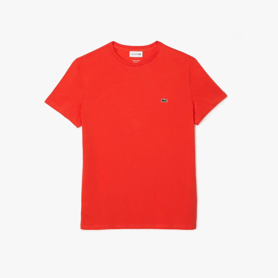 Lacoste Tee Shirt - Crew Neck Tee Shirt - Orange 02K