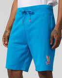 psycho bunny seaport blue sweat shorts