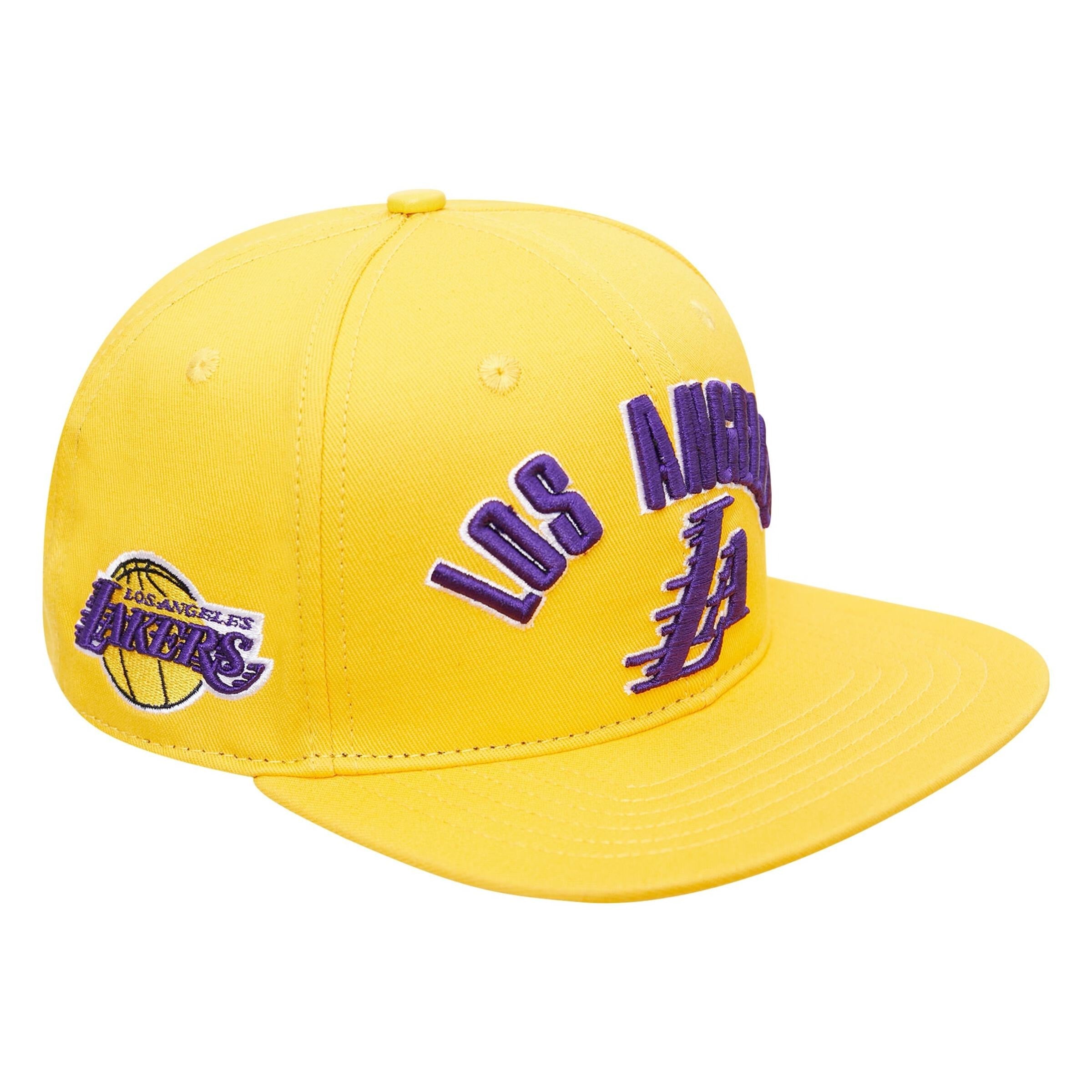 LOS ANGELES LAKERS STACKED LOGO WOOL SNAPBACK HAT (YELLOW) – Pro Standard