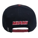 Pro Standard Double Front Logo SnapBack - Miami Heat - Black