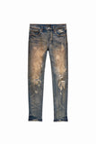Purple Denim Jeans - Bleach Marked