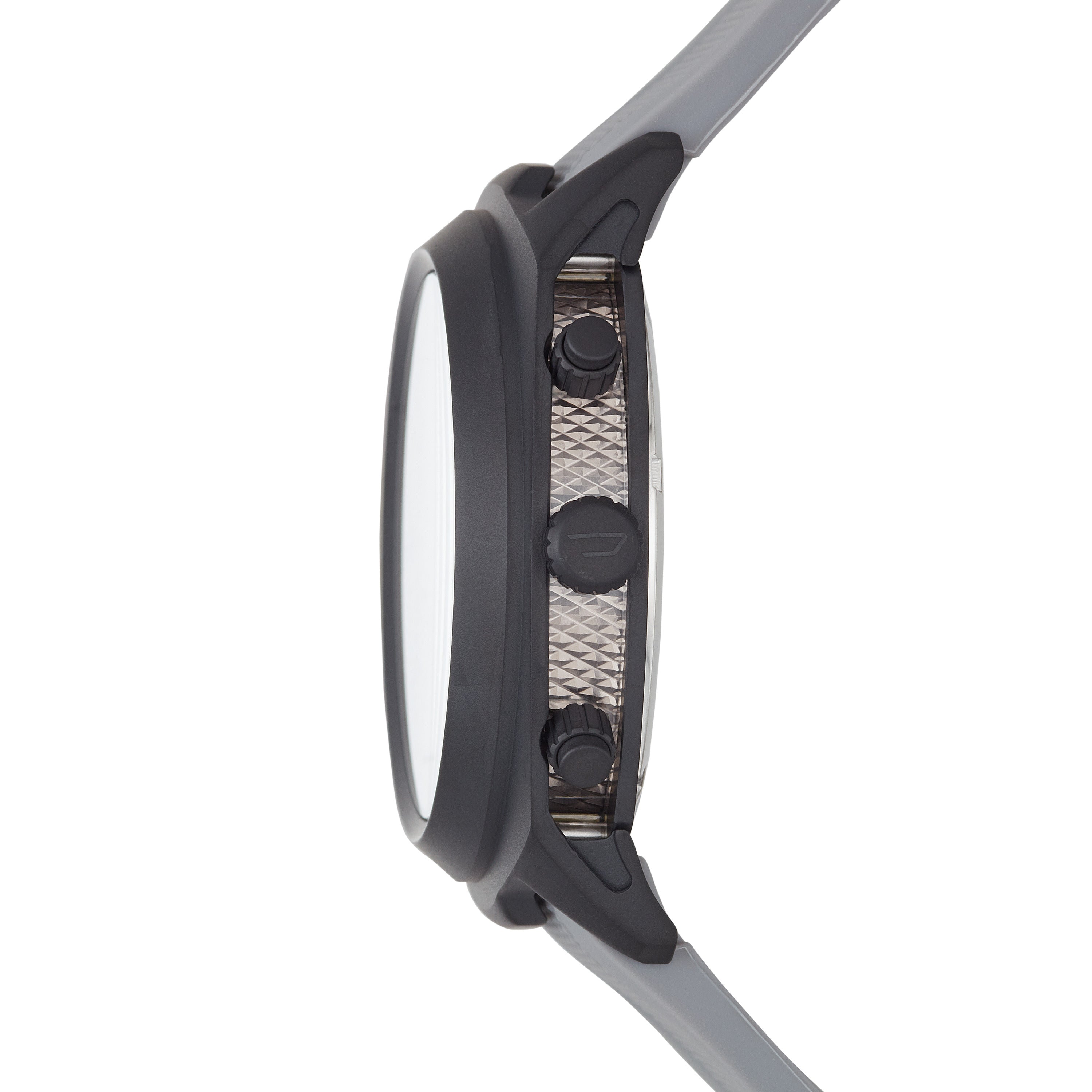 Men's Diesel DZ 4498- Grey Silicone Strap Watch