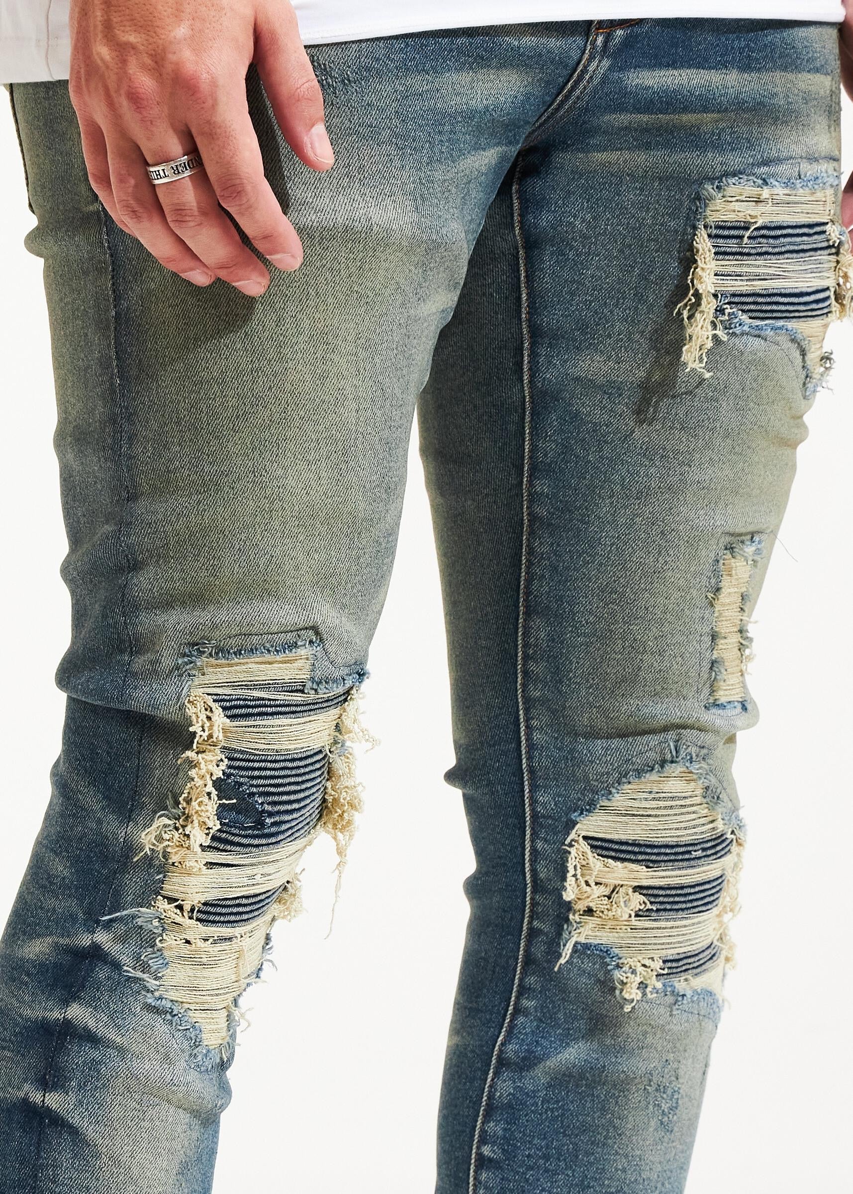 Embellish Denim Jeans - Griffin Rip & Repair