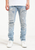 Embellish Denim Jeans - Carve Rip & Repair