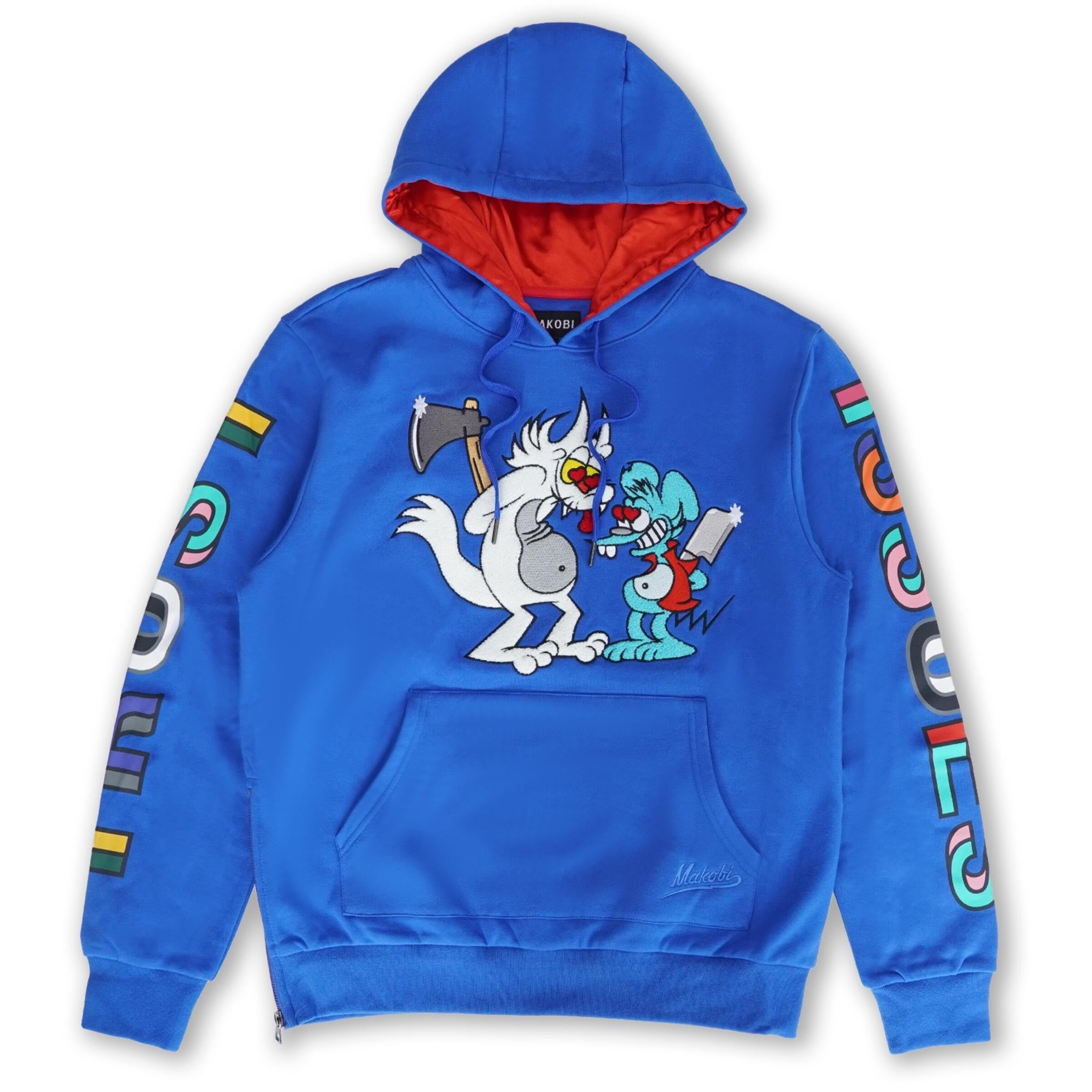 makobi big & tall blue trust issue hoodie