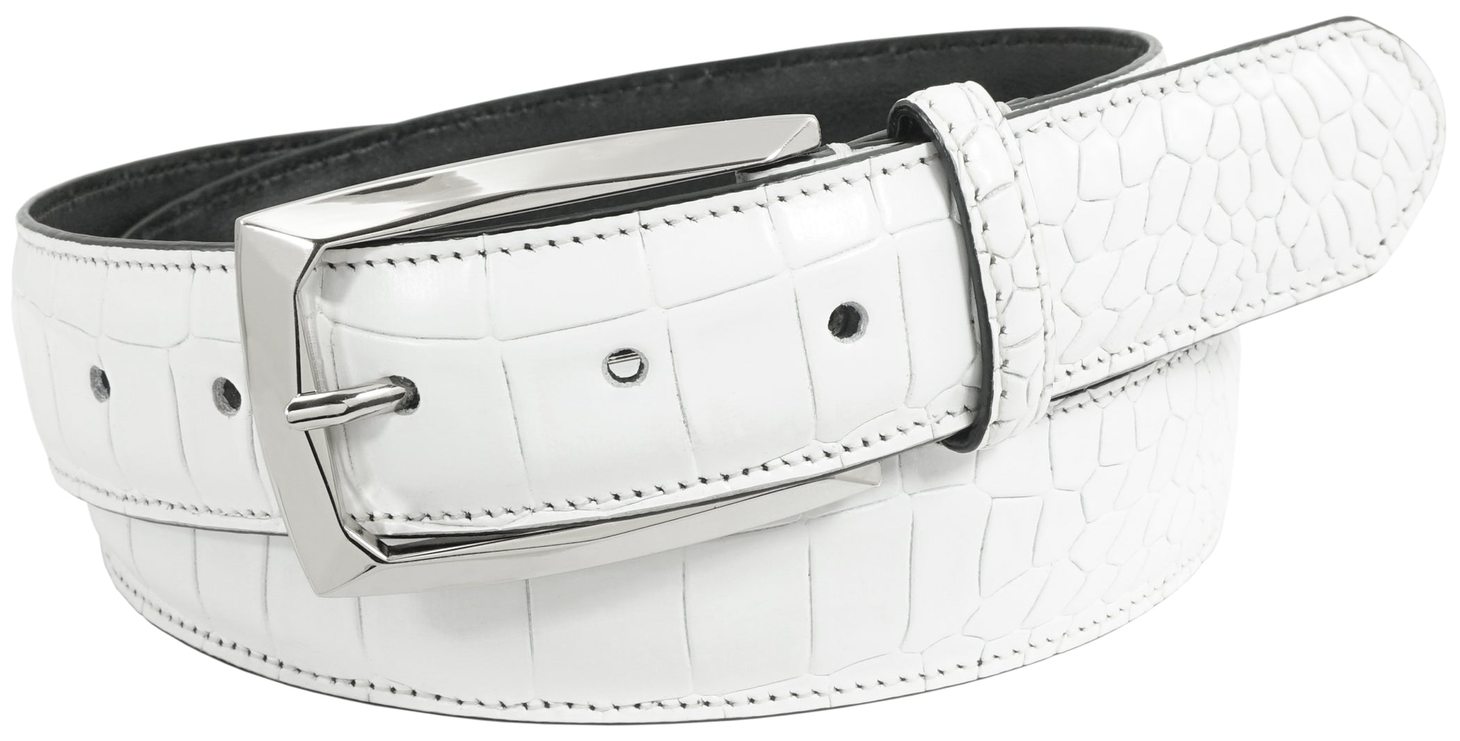 white big and tall leather belt