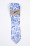 light blue tie & handkerchief set