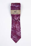 eggplant tie & handkerchief