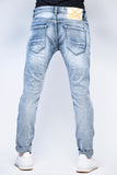 Royal Seven Men's Stone Wash Blue Denim Jeans