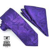purple tie & hanky set