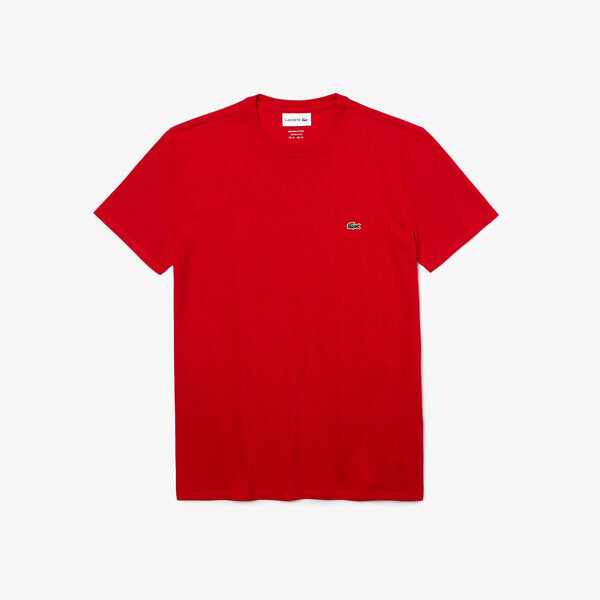 lacoste red crewneck tee shirt