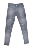 light grey rip & repair denim jeans
