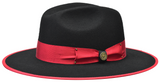 red and black fedora