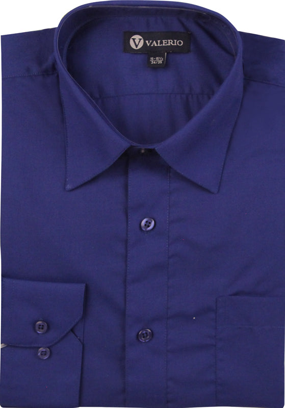 Valerio Big & Tall Dress Shirts - VS 10LB 20.5 / 36/37 / Royal Blue Valerio Big & Tall Dress Shirts - VS 10LB 20.5 / 36/37 / Royal Blue