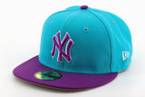 New Era 59 / 50 Hat - New York Yankees - Teal / Purple