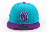 New Era 59 / 50 Hat - New York Yankees - Teal / Purple