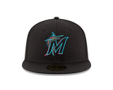 Men's New Era - Miami Marlins Black Cap