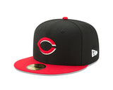New Era Hat - Cincinnati Reds - Black/Red